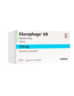 Glucophage XR 750 mg Caja Con 30 Tabletas