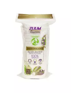 Almohadilla De Algodón Zuum Pads Oval 50 piezas