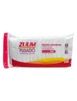 Zuum Plisado Algodón Absorbente Con Empaque Con 200 g