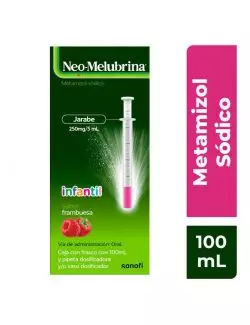 Neo-Melubrina Jarabe Infantil Sabor Frambuesa Frasco con 100 ml