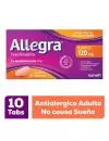 Allegra Antihistamínico para Alergias Leves a Moderadas 10 tabletas x 120 mg