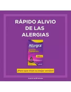 Allegra Suspensión Pediátrica para Rinitis Alérgica y Urticaria 150 ml