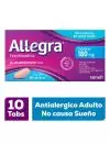 Allegra Antihistamínico para Alergias Severas y Urticaria 10 tabletas x 180 mg