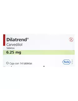 Dilatrend 6.25 mg Caja Con 14 Tabletas.