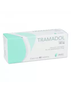 Tramadol 100mg Caja con 60 Tabletas