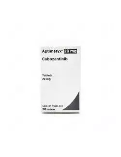 Aptimetyx® 20 mg - Caja con frasco de 30 tabletas | Cabozantinib | Laboratorio Ipsen
