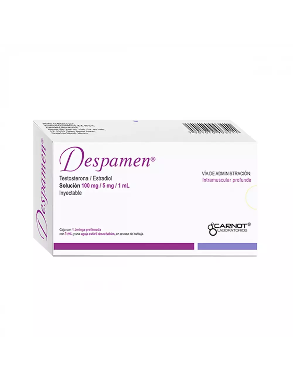 Despamen Solución Inyectable 100 mg / 5 mg Caja Con Una Jeringa Prellenada Con 1 mL