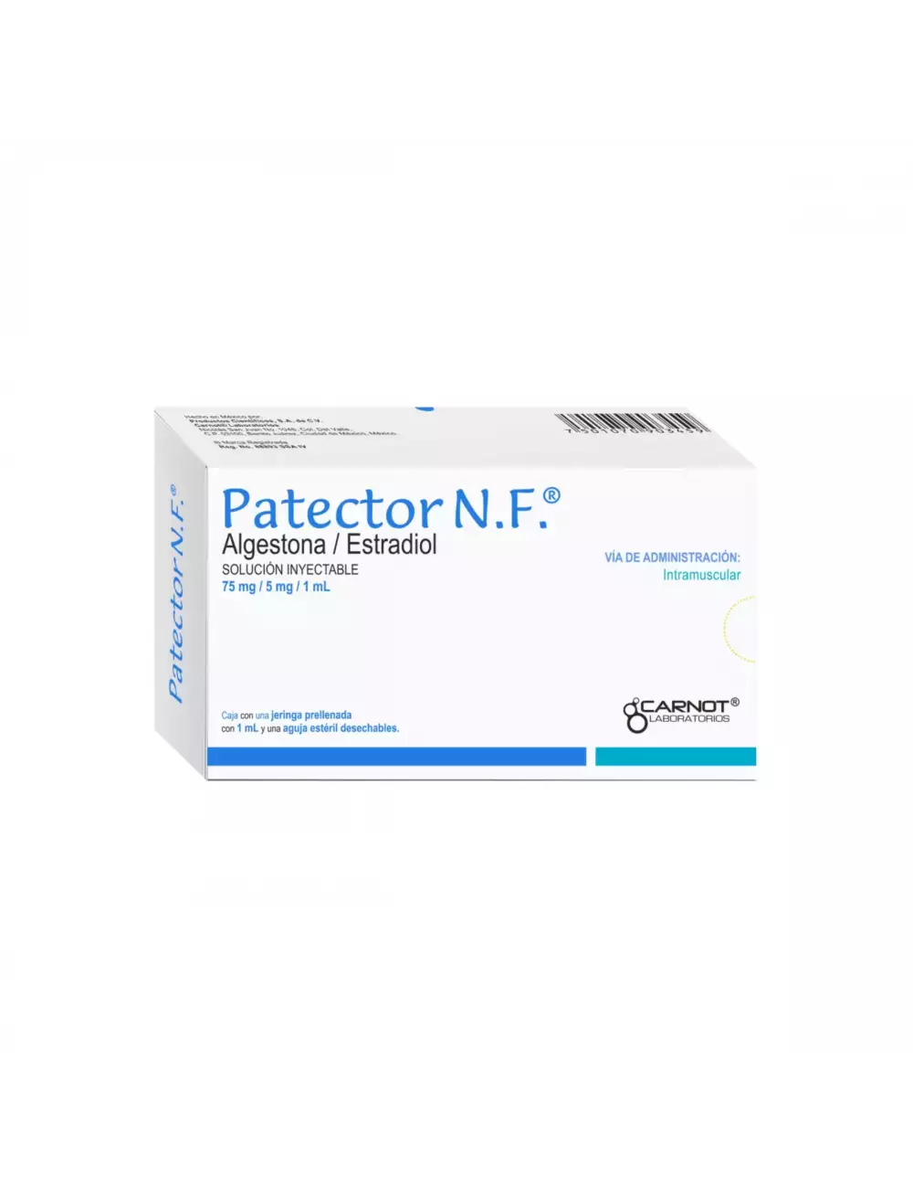 Patector N.F. 75 mg / 5 mg Caja Con 1 Ampolleta Con 1mL En Envase de Burbuja