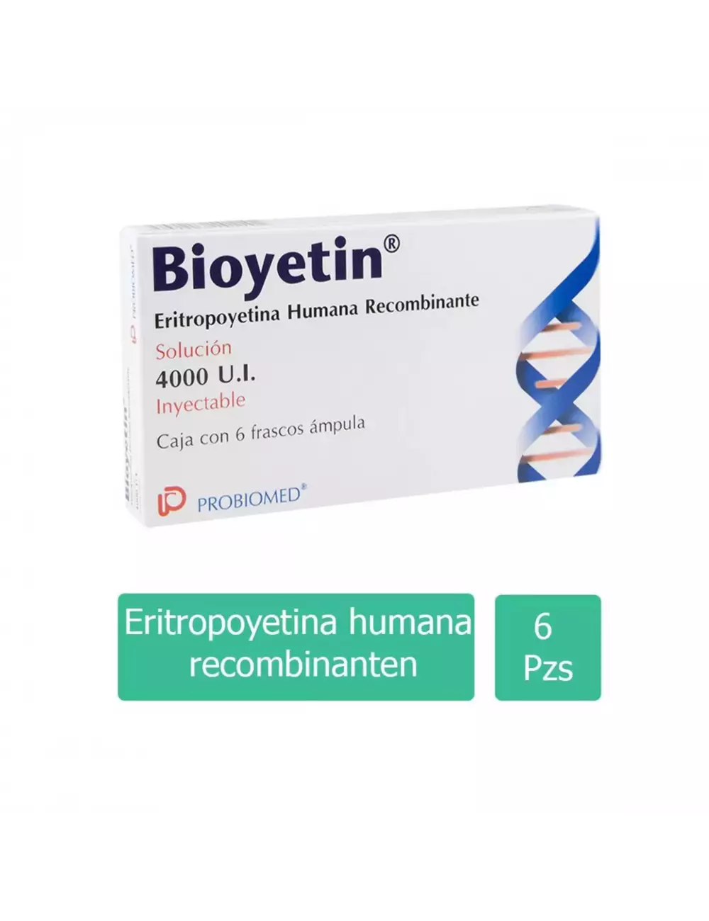 Bioyetin® (Eritropoyetina Humana Recombinante) 4000 U.I - 6 Frascos Ámpula - Probiomed - Rx3