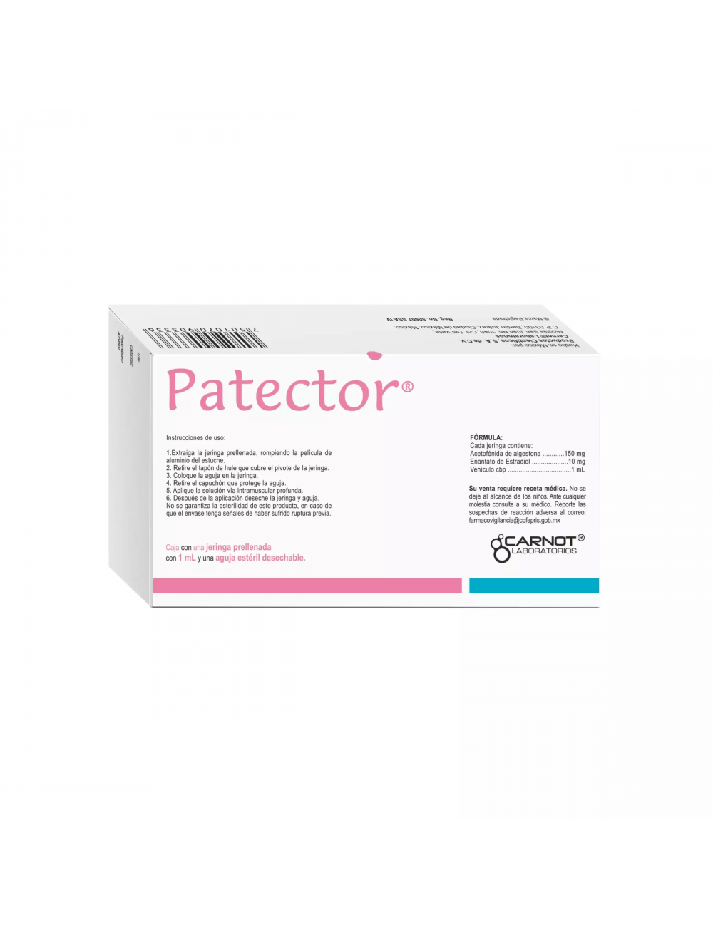 Patector 150 mg / 10 mg Caja Con Jeringa Prellenada Con 1mL