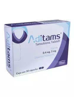 Aditams® 0.4mg/5mg (Tamsulosina/Tadalafil) - 30 Cápsulas LP - Silanes