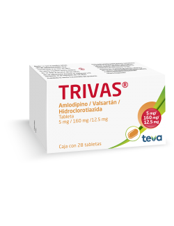 Trivas 5 mg/160 mg/12.5 mg Caja con 28 Tabletas IV