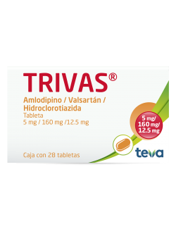 Trivas 5 mg/160 mg/12.5 mg Caja con 28 Tabletas IV