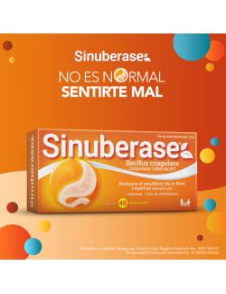 Sinuberase Probióticos Bacillus Coagulans 1 millón UFC 48 comprimidos