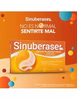 Sinuberase Probióticos en Suspensión Bacillus Clausii 2Billones UFC 10Ampolletas de 5ml