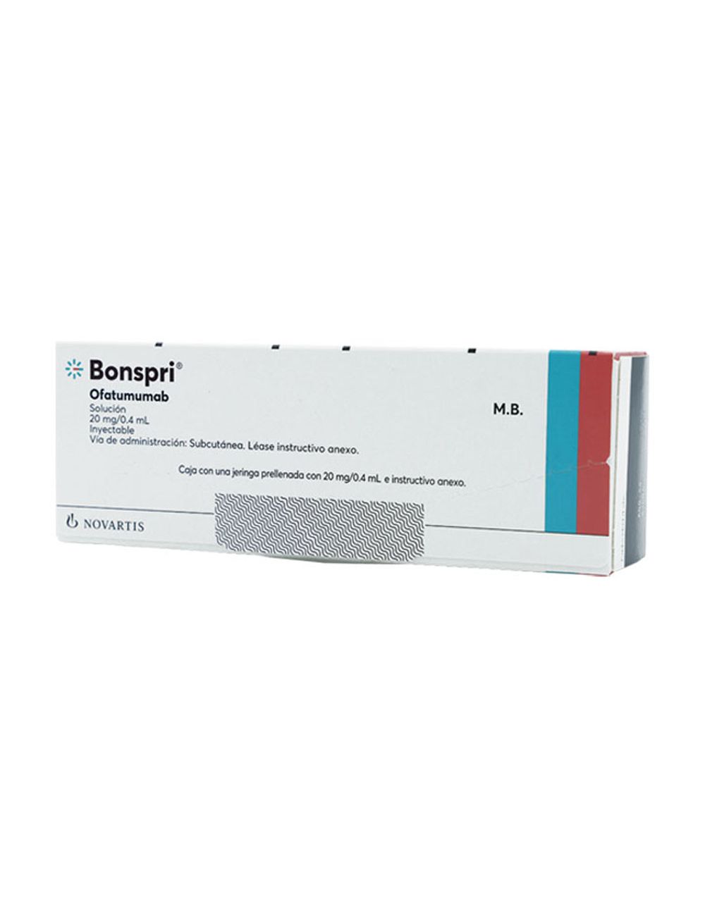 Bonspri® 20 mg/0.4 ml (Ofatumumab) - Caja con 1 Jeringa P rellenada | Novartis - RX3.