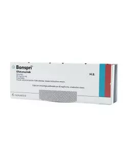 Bonspri® 20 mg/0.4 ml (Ofatumumab) - Caja con 1 Jeringa P rellenada | Novartis - RX3.