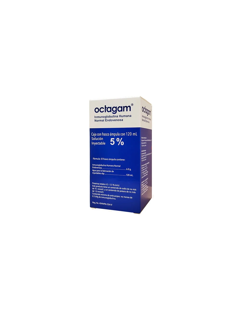 Octagam Solución 5 g Caja Con Frasco Ámpula Con 100 mL.