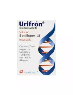 Urifrón® 5 MUI - 1 Frasco Ámpula | Interferón alfa 2b | Probiomed - RX3.