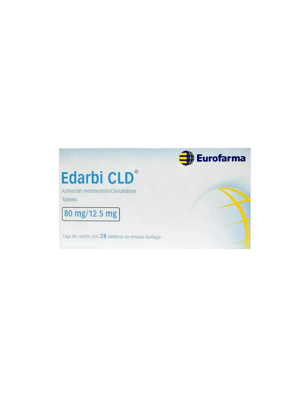 Edarbi CLD® 80/12.5 mg - 28 Tabletas | Azilsartán medoxomilo y Clortalidona | Eurofarma