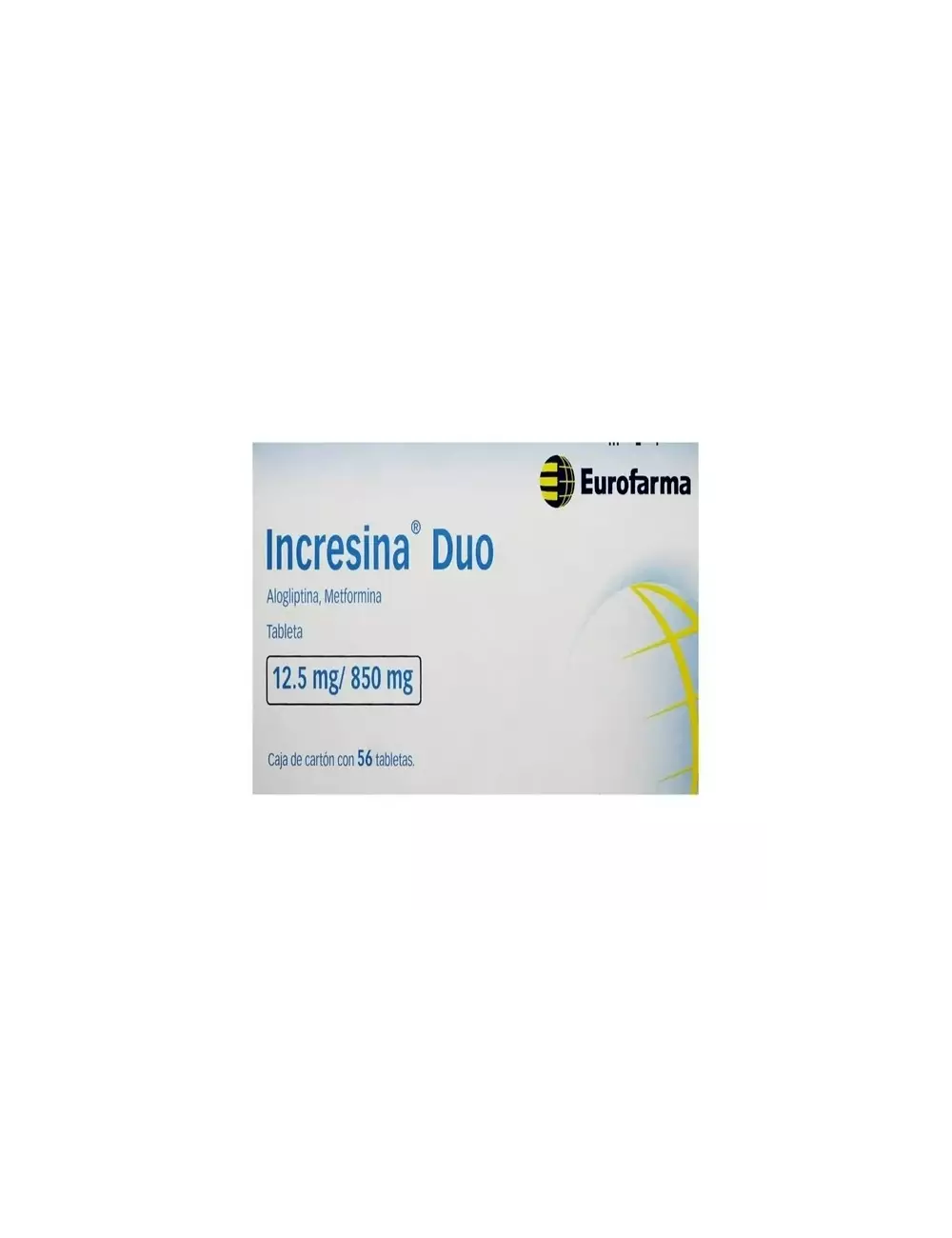 Incresina® Duo 12.5/850 mg - 56 Tabletas | Alogliptina/Metformina | Eurofarma