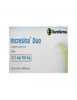 Incresina® Duo 12.5/850 mg - 56 Tabletas | Alogliptina/Metformina | Eurofarma