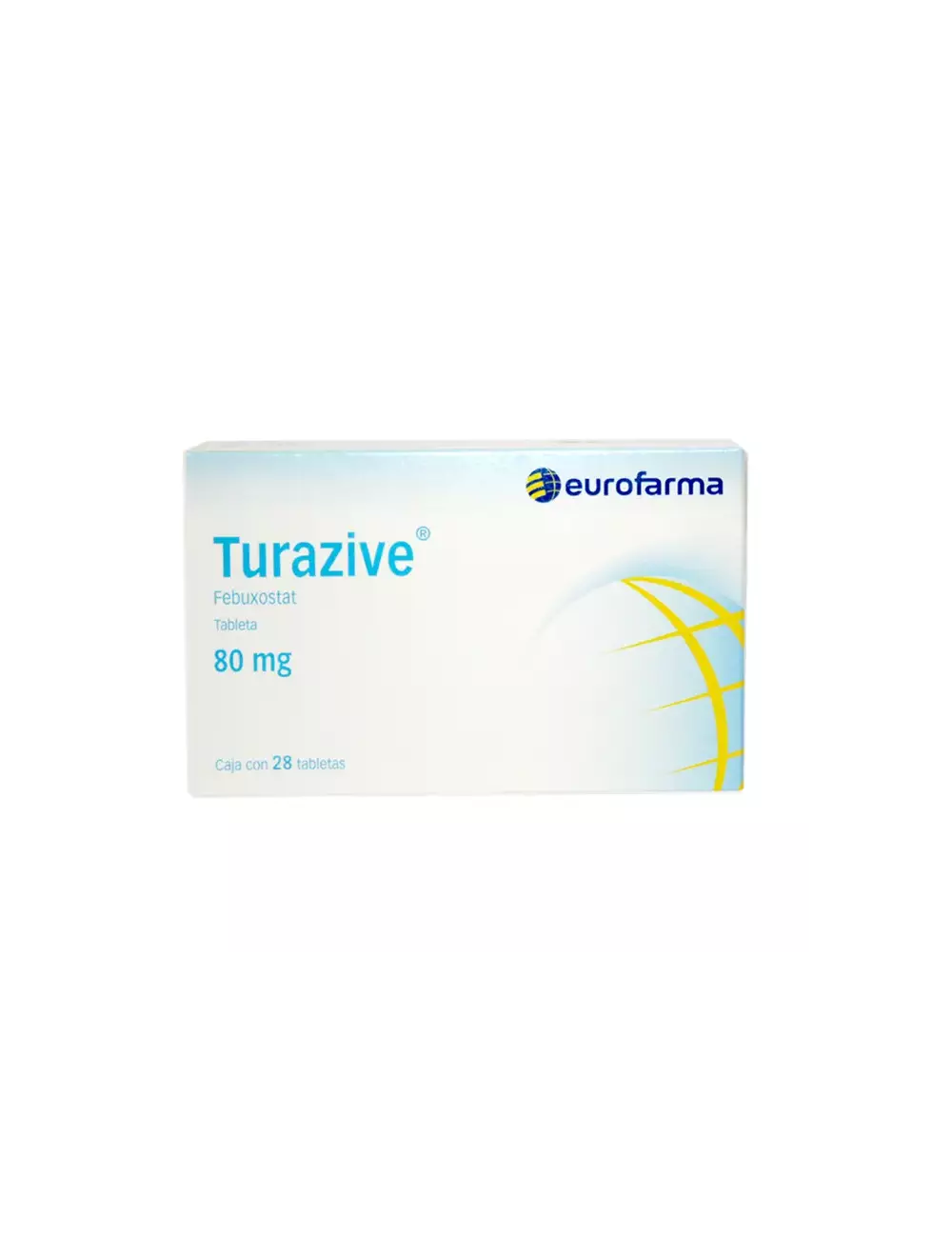 Turazive® 80 mg - 28 Tabletas | Febuxostat | Eurofarma