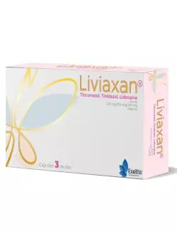 Liviaxan® 200 mg/300 mg/100 mg - 3 Óvulos Vaginales | Tioconazol + Tinidazol + Lidocaína | Laboratorio Exeltis