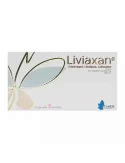 Liviaxan® 200 mg/300 mg/100 mg - 3 Óvulos Vaginales | Tioconazol + Tinidazol + Lidocaína | Laboratorio Exeltis