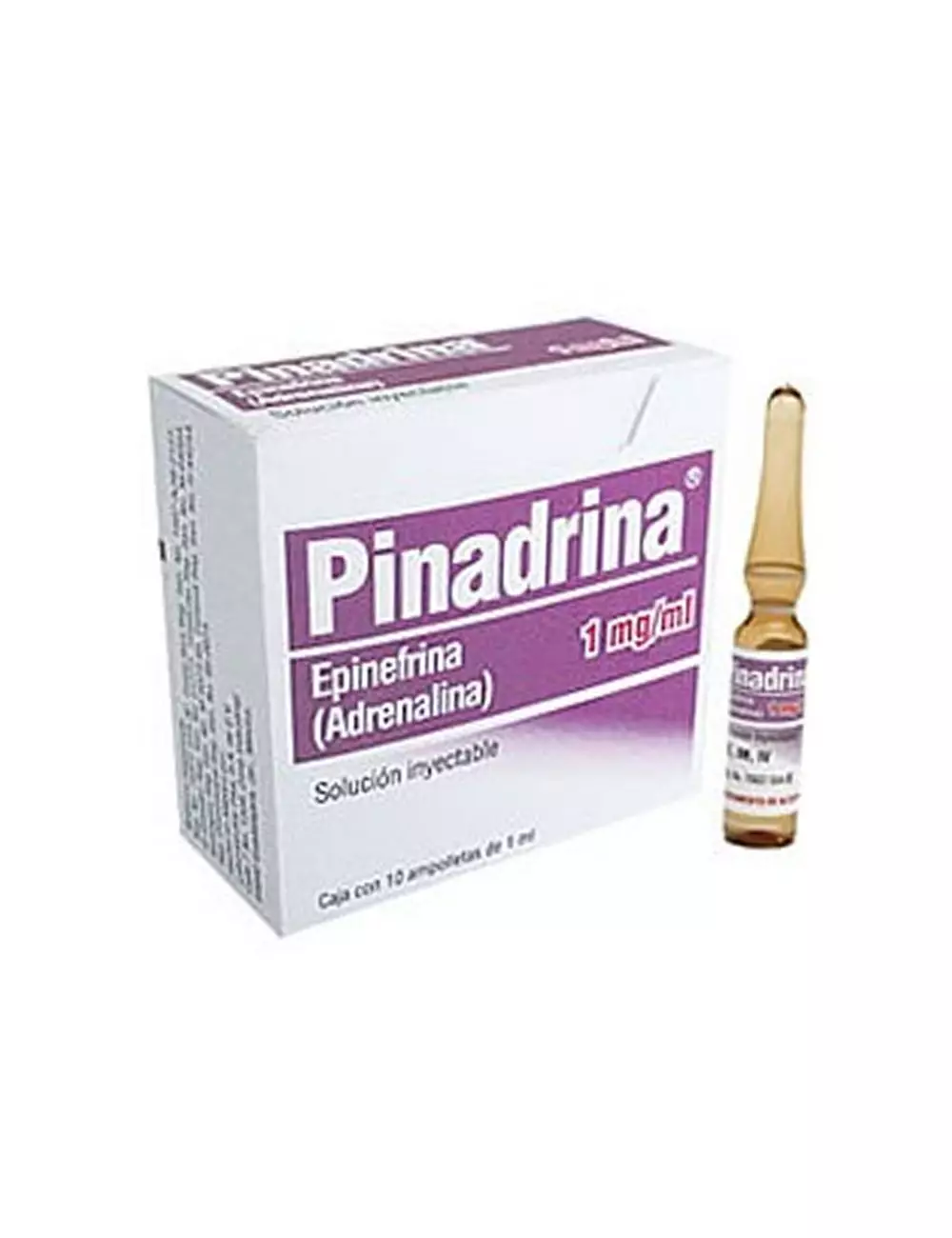 Pinadrina® 1 mg/ml - 10 Ampolletas de 1 ml | Epinefrina | Laboratorio Pisa