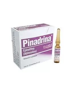 Pinadrina® 1 mg/ml - 10 Ampolletas de 1 ml | Epinefrina | Laboratorio Pisa