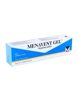Menavent Gel® 100,000 UI/100 g - Tubo 50 g | Heparina Sódica | Laboratorio Menarini