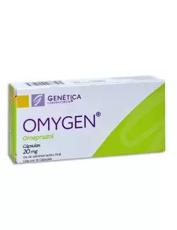 Omygen® 20 mg - 14 Cápsulas | Omeprazol | Laboratorio Genética