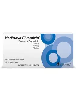 Medinova Fluomizin® 10 mg - Caja con 6 tabletas | Cloruro de Decualinio | Armstrong
