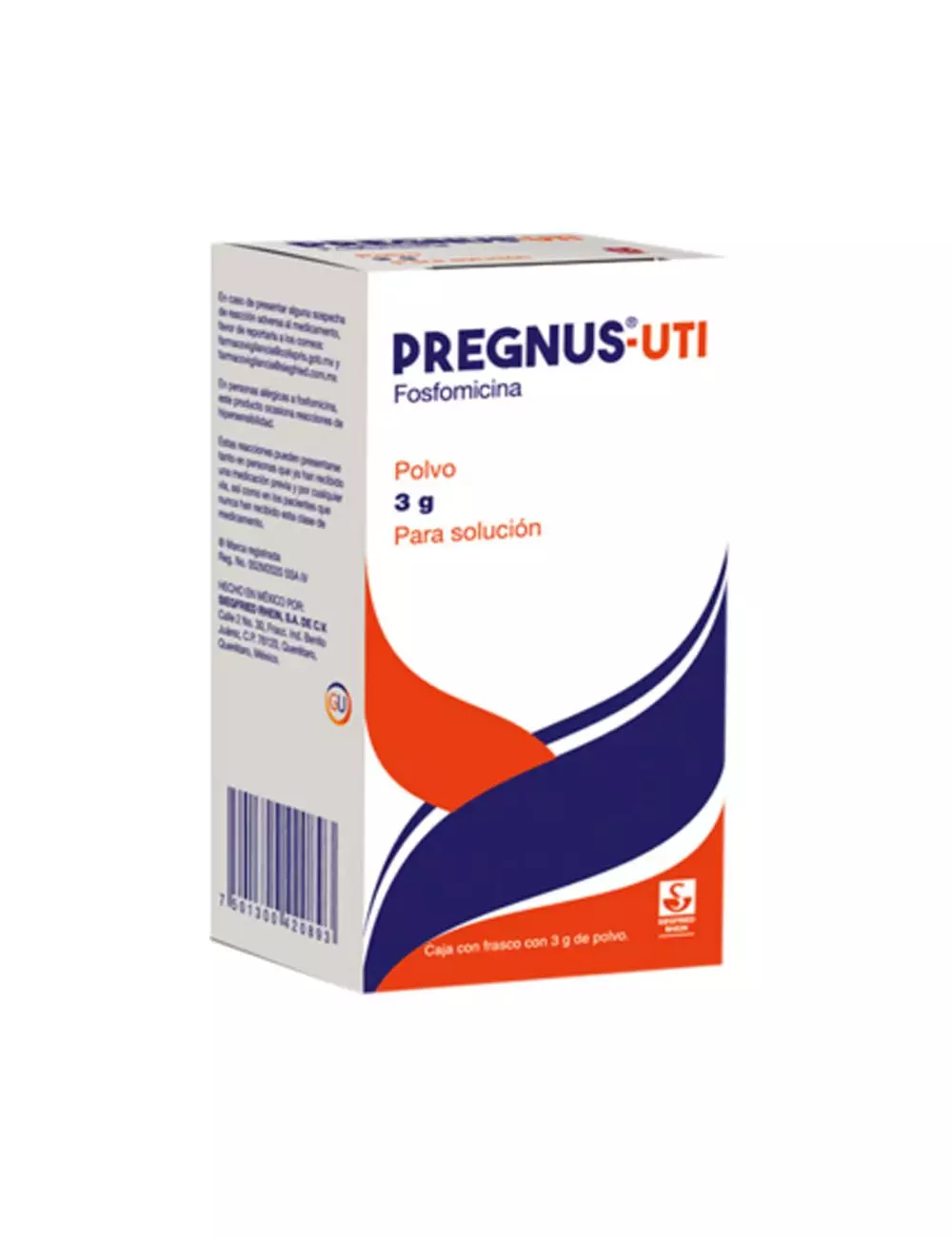 Pregnus® UTI - Frasco con 3g | Fosfomicina | Siegfried Rhein - Rx2