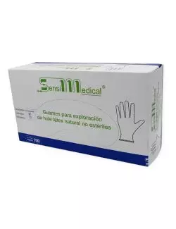 Guantes Sensimedical Exploración Latex No Esteril Chico 100 Piezas