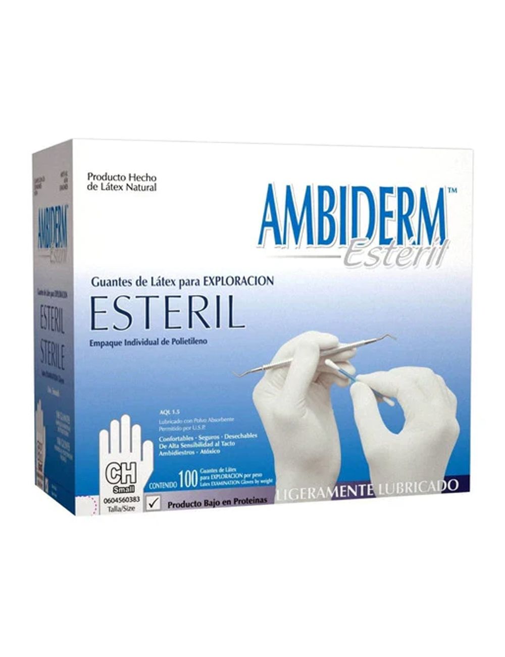 Guantes DL Latex Esteril Para Exploración Medianos 100 Piezas