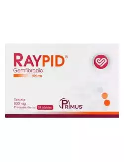 Raypid® 600 mg - 28 Tabletas | Gemfibrozilo | Primus