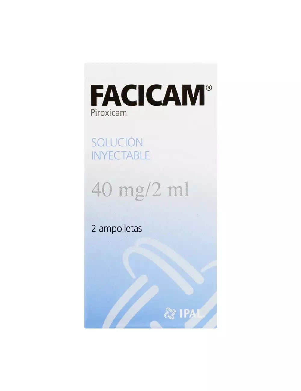 Facicam® 40 mg/2 ml - 2 Ampolletas | Piroxicam | Laboratorio Ipal