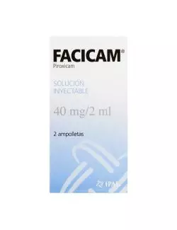 Facicam® 40 mg/2 ml - 2 Ampolletas | Piroxicam | Laboratorio Ipal