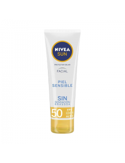 Nivea Sun Protector Solar Bloqueador Facial Piel Sensible 50 FPS 50 ml