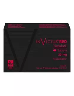 InVictus Red 20 mg - 4 Tabletas Masticables | Tadalafil | Laboratorio Siegfried Rhein