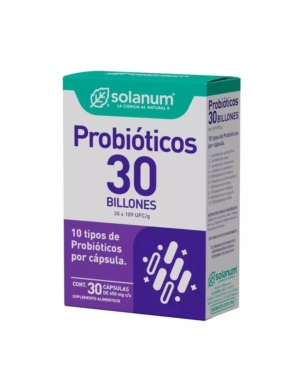 SOLANUM PROBIOTICOS 30 Capsulas 450 mg