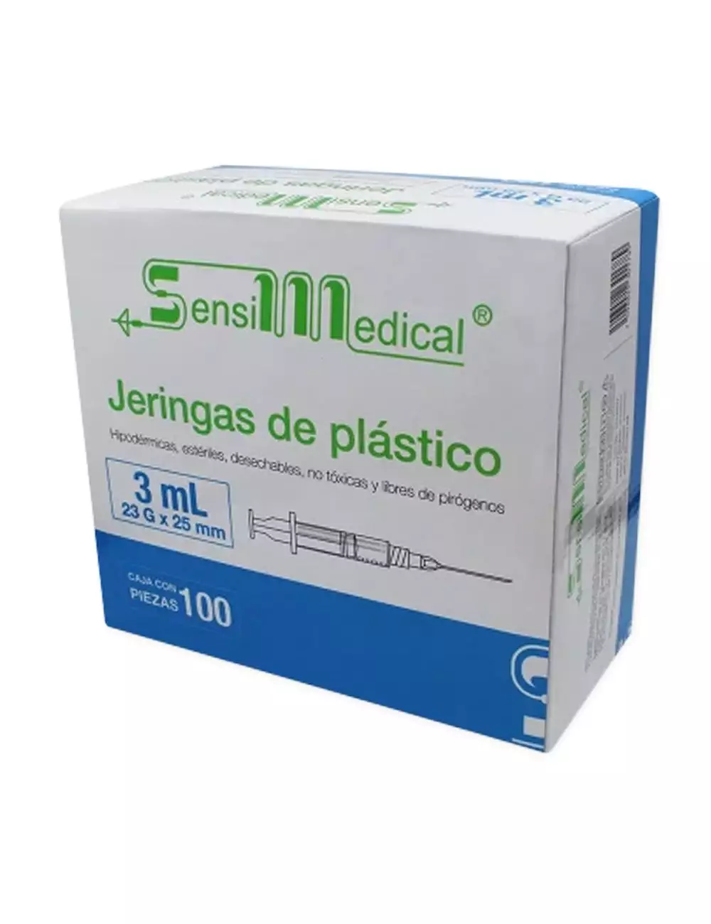 Jeringa Azul 3 mg 23 g X 25 mm 100 Piezas