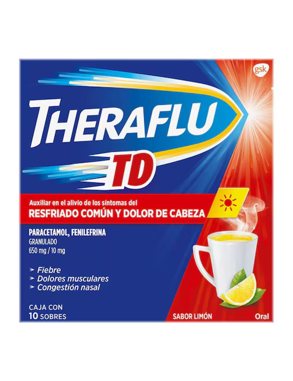 Theraflu Td Nf Gr.So Lim.Ro 14.8G X 10