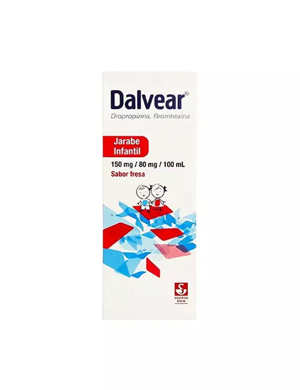 Dalvear® Sabor Fresa 150 mg/80 mg/100 ml - Frasco 120 ml | Dropropizina/Bromhexina | Siegfried Rhein