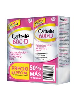 Caltrate Tabl D 60+30 600Mg X 90 (/400)