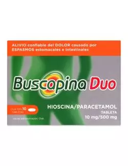 Buscapina® Duo 10mg+500mg - 10 tabletas | Hioscina/Paracetamol | Sanofi