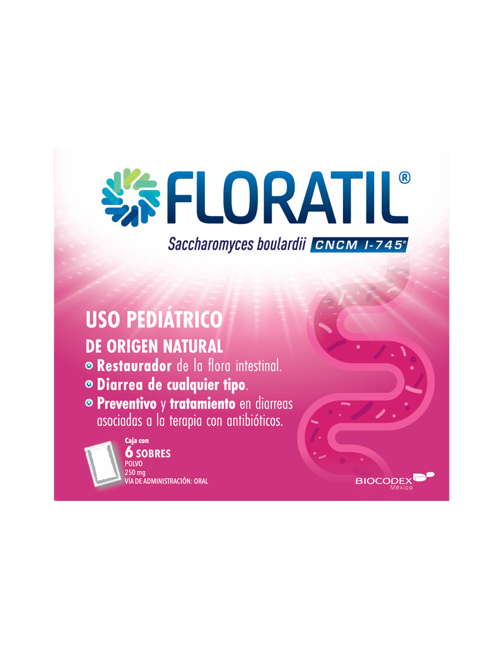 Floratil Pvo.Sob.Paed 250Mg1G X 6
