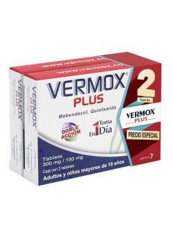 Vermox Plus Tabl 4X2 300Mg X 4 (/150)